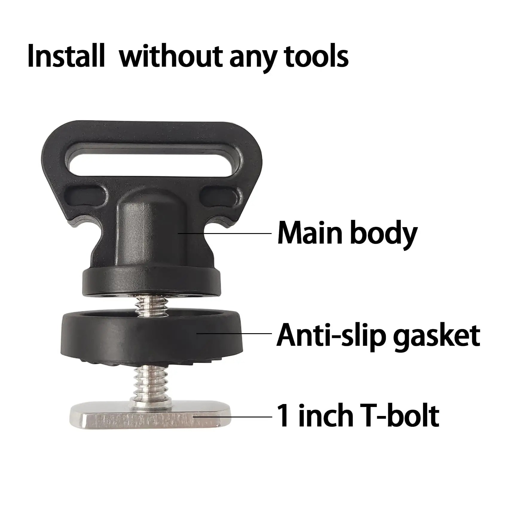 Fishing Kayak Cart - Kajak-Schienen-Spanngefestigungs-Ankerhalterung, horizontale/vertikale Spanngurte zur Sicherung von