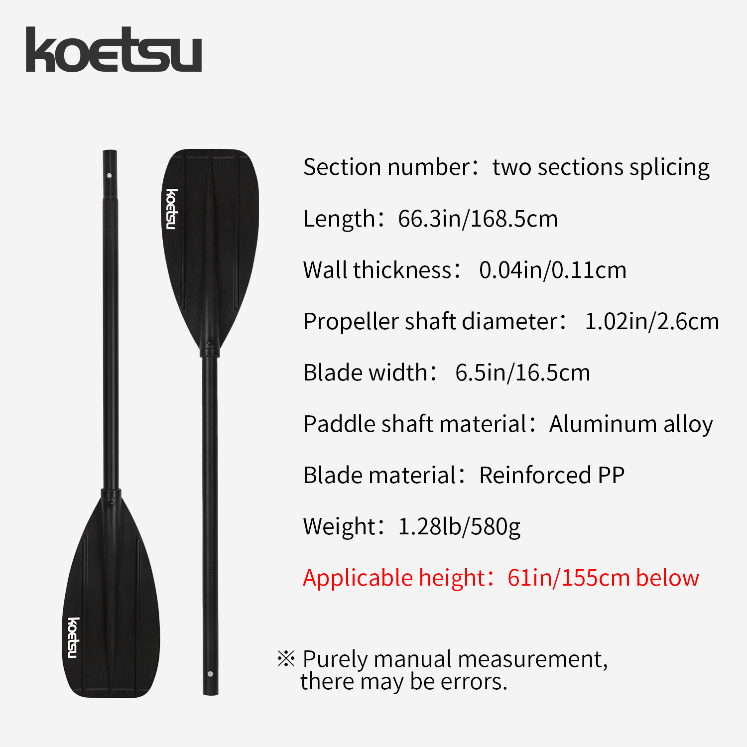 KOETSU Doppelköpfiges Kajakpad – Fishing Kayak Paddle Bewertung und Preis