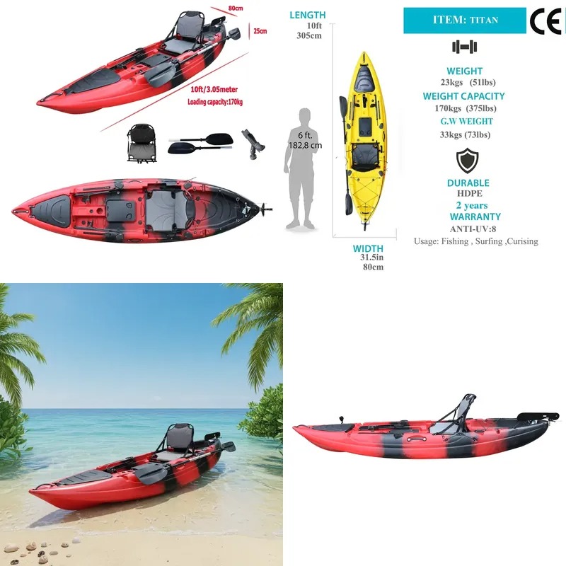 10ft Einzel-Sitz-Angelkajak mi – Fishing Kayak Paddle Bewertung und Preis